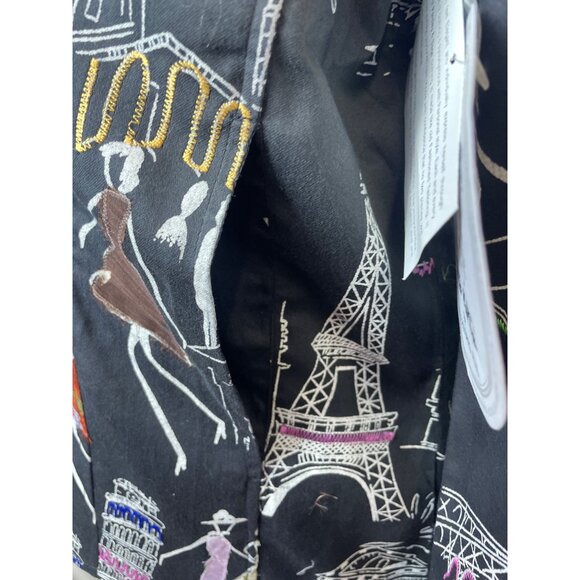 Parsley & Sage Womens Fashion Jacket With Colorful City Print Sz M - Picture 4 of 7